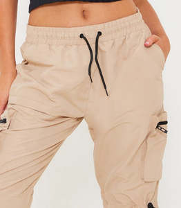 Pantalones Cargo de Cintura Elástica para Mujer, Pantalones Casuales de Corte Holgado, Estilo Urbano - Product Image 2