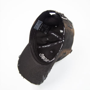 Gorras de Béisbol de Moda Personalizadas con Bordado de Logotipo, Estilo Vaquero Negro, Lavado Retro, Vintage, Hip Hop - Product Image 4