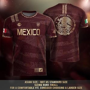 Camiseta de Fútbol de México Personalizada para Jugador, Manga Corta, Cuello Redondo, Sublimada, 100% Poliéster, Absorbe la Humedad, Corte Regular, para Adultos - Product Image 6