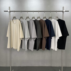 T-shirt homme en coton 100% avec impression DTF personnalisée, effet délavé, style streetwear, tissu épais - Product Image 2