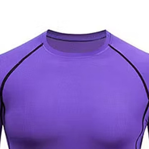 Customizable <b>Men</b> Compression Shirts Knitted Short Sleeves Moisture Wicking <b>Stretch</b> Fitness Workout Sports Wear OEM - Product Image 4