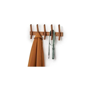 Perchero de madera maciza para colgar en la pared o sobre la puerta, con perchas ajustables para baño y dormitorio, a buen precio. - Product Image 1