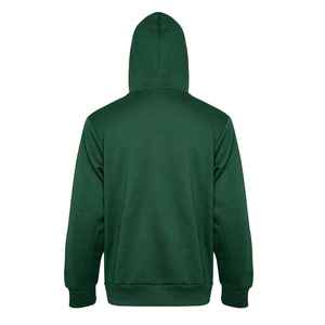 Men's Knitted Solid Green Hoodie Plain Dyed Casual Wear High Quality Outerwear - Product Image 2