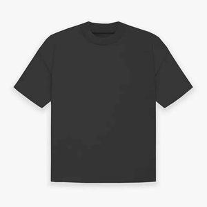 Camiseta de Manga Corta para Hombre, Corte Regular, Algodón Blanco, Cuello Redondo, Informal, Lisa, Tejida, de Color Sólido - Product Image 3
