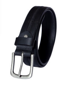 Ceinture en cuir véritable avec logo personnalisé imprimé, texture douce, ceinture en cuir raffiné pour un look business décontracté - Product Image 5