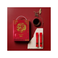 Sanglimwon Vitalité Quotidienne Premium Ginseng Rouge Bâtonnets Bruns Foncés 100 Paquets Équilibre Yin-Yang Booster d'Énergie Boîte de Feuilles de Banaba
