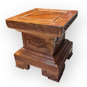 Socle carré en forme de fleur de lotus pour statues de Bouddha - Product Image 6