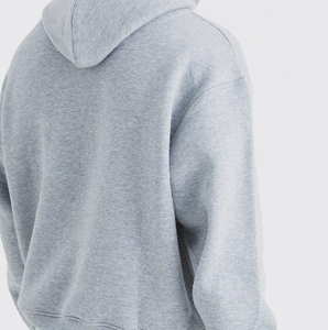 ชุดวอร์มผู้ชายคุณภาพสูง พิมพ์ลายสำหรับฤดูหนาว ผ้าฟลีซเทอร์รี่คอตตอนสีพื้น ชุดฮู้ดดี้ สกรีนโลโก้ได้ สไตล์ลำลอง - Product Image 4