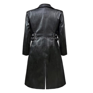 Pakistan Manufacturer Men Leather <b>Long</b> <b>Coat</b> Custom Size Oem Service Men Leather <b>Long</b> <b>Coat</b> - Product Image 4