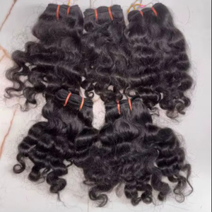 Cabello Indio Virgen Más Vendido, Cabello Rizado Virgen a Granel, Extensiones de Cabello Indio Virgen, Volumen Natural, Textura Suave a Bajo Precio - Product Image 1