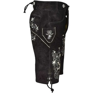 Nouveaux shorts traditionnels bavarois pour hommes, Lederhosen, fabriqués sur mesure, motif uni, style Trachten, pour l'Oktoberfest allemand. - Product Image 5