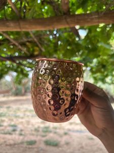 Copper cocktail cup set for refined bar table themes hammered finish metal cups durable reusable serving <b>mugs</b> - Product Image 5