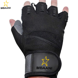 Weightlifting Gloves with Integrated Wrist <b>Wrap</b> Support-Double Stitching-Get Ripped with The Best Body Building Accessories - Product Image 1