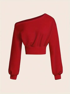 Stylish Women’s <b>Zip</b>-<b>Up</b> <b>Cropped</b> Sweatshirt Soft Lightweight Long Sleeve Pullover Casual Streetwear Trendy Top - Product Image 1