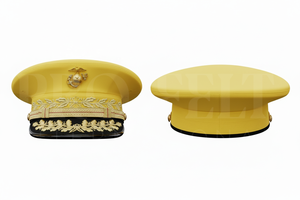 Custom Material Embroidered Badge Peak <b>Cap</b> Gold Leaf Design Formal Uniform Style Adjustable Accessory OEM ODM Polyester <b>Hat</b> - Product Image 3