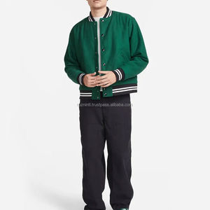 เสื้อแจ็กเก็ตแนวย้อนยุคสำหรับทุกเพศเสื้อเบสบอลมีตัวอักษรแบบวินเทจปักด้วยวัสดุขนสัตว์หนาสำหรับแฟชั่นแนวสตรีทในฤดูหนาว - Product Image 6