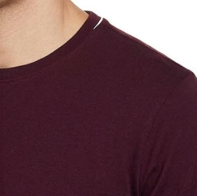 T-shirt à manches courtes pour homme, col rond, couleur unie, coupe classique, 100% coton jersey, vêtements décontractés - Product Image 2