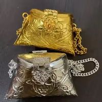 Porte-monnaie rigide en métal de qualité supérieure avec doublure en velours, motif bonbons fait main, petit portefeuille à monnaie pour femme, mini sac à main de luxe, cadeau