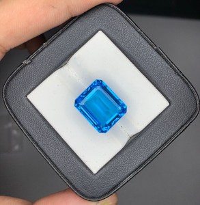 Topacio azul suizo natural, piedra facetada rectangular, piedra suelta para la fabricación de joyas, anillos, colgantes, pendientes - Product Image 4
