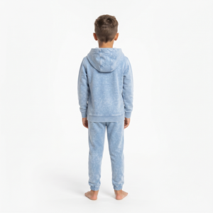 Conjunto de Sudadera con Capucha y Pantalones Deportivos de Algodón para Niños, Lavado Ácido, Cierre Completo, Ropa Deportiva Informal para Niños, Venta al Por Mayor - Product Image 2