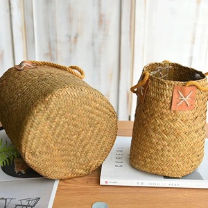 Panier de rangement en jonc de mer, tressé à la main, naturel pur, écologique, vente en gros, fabriqué au Vietnam - Product Image 3