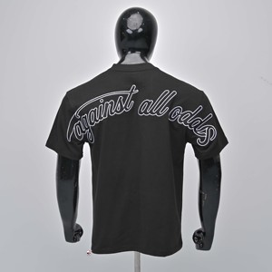 Camisetas de Verano para Hombre de Alta Calidad con Logotipo Personalizado, Manga Corta, Color Negro, Corte Regular, Cuello Redondo, Algodón Jersey, Estampado Casual con Letras en la Parte Delantera - Product Image 6