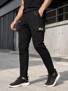 Mens <b>Black</b> Cargo Pants Tactical Workwear <b>Trousers</b> Custom Utility Multi <b>Pocket</b> Outdoor Casual Streetwear Wholesale Apparel - Product Image 6
