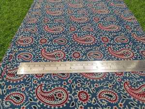 100% Cotton 115GSM Woven Eco-Friendly Paisley Hand Block Print Poplin Fabric 40S40S Plain Weave Dresses Shirts Home Girls Bags - Product Image 4