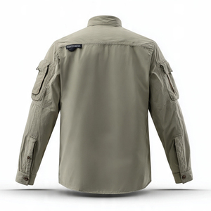 Camisas Cortavientos con Cuello Plegable para Hombre, 100% Nailon, Impermeables, con Bolsillos Personalizados - Product Image 2