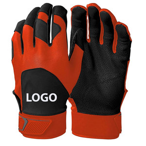 Custom Design Ambidextrous Baseball Batting Gloves <b>Hook</b> & Loop Closure Comfortable Lightweight Pakistan Made Leather Gloves - Product Image 1