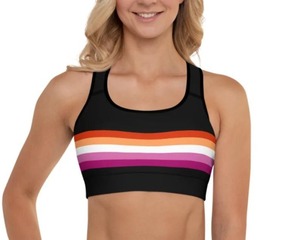 Pakistan Made Simple Front Logo Sports Bra Plus Size Breathable <b>Women's</b> Yoga Gym Sports Bras - Product Image 1
