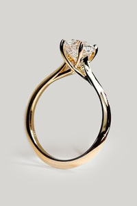 Moissanite Engagement <b>Ring</b> Set 925 <b>Silver</b> Gold Plated Prong Setting Promise <b>Ring</b> <b>Solitaire</b> <b>Ring</b> for Wedding Anniversary Gift - Product Image 5