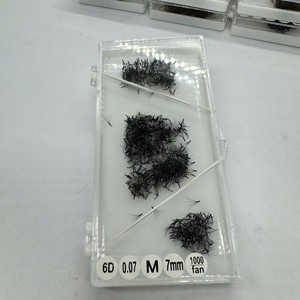 Extensions de cils pré-faits Volume Naturel Longue Durée, en cheveux synthétiques 3D-8D, faits à la main, noir mat, courbure CC/DD/M/L, logo personnalisé OEM - Product Image 3