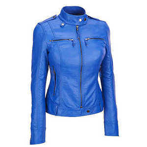 Nouvelle veste de motard classique pour femme en cuir d'agneau véritable, grande taille, haute qualité, printemps automne, vente chaude, toucher doux, classique pour femme - Product Image 5