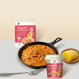 Tokpokki de Rosa Coreana 125g O'food |   Pastel de Arroz Coreano Instantáneo Cremoso Tokpokki |   Mochila |   Duración de vida útil de 12 meses - Product Image 1