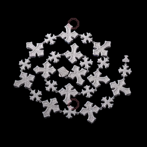 Pendentif Croix Malteuse Chevalier, Bijoux Fins, Pendentifs et Breloques, Collier en Argent Sterling 925 Plaqué Rhodium - Product Image 1