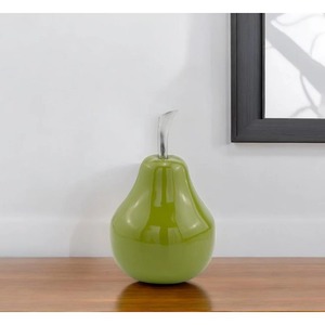 Escultura de Pera Verde Hecha a Mano, Decoración Contemporánea para Mesa, Figura Artística para Sala de Estar - Product Image 3