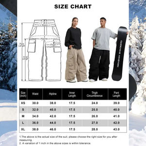 Pantalones Cargo para Hombre de Talla Grande, Diseño y Talla Personalizados, Pantalones Anchos de Mezclilla de Alta Calidad, Pantalones para Snowboard - Product Image 5
