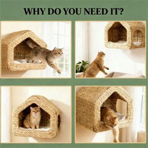 Cuccia per Gatti Naturale da Parete e Struttura a Muro per Animali Domestici - Product Image 4