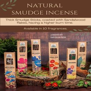 Incienso Smudge en Oferta, Fragancia Popular Orkay, Incienso Aromático Orgánico de Vainilla Hecho a Mano en India, 9 Pulgadas, Estándar, Paquete de 12 Unidades, 30 - Product Image 5