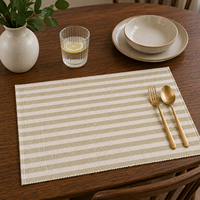 Ensemble de sets de table rayés |   Collection de sets de table élégants |   Napperons de table de cuisine résistants à la chaleur et lavables pour la maison