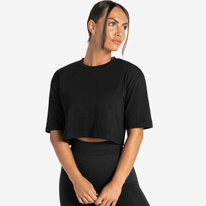 Camiseta Corta de Diseño Personalizado al por Mayor, Ligera y de Alta Venta, para Mujer, Corte Regular, Ropa de Verano, Camisetas Deportivas para Gimnasio - Product Image 5