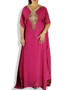 Caftán Abaya Tradicional Musulmán Marroquí con Cuentas de Piedra, Diseño Casual Hecho a Mano Antiestático 2026 - Product Image 3