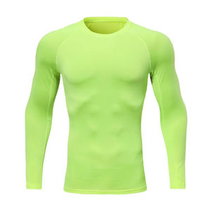T-shirt de compression personnalisé pour homme, manches longues, pour la gym, le fitness, séchage rapide, MMA, BJJ, vêtements de sport, OEM, marque privée - Product Image 2