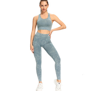Ensemble de yoga 2 pièces pour femmes, tenue de sport athlétique, haut de yoga et legging, prix abordable - Product Image 5