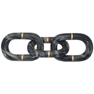Cadena de Resina con Patrón de Mármol Gris Personalizada para Decoración del Hogar, Escultura de Lujo para Interiores, Accesorio Moderno para Escritorio de Oficina - Product Image 1