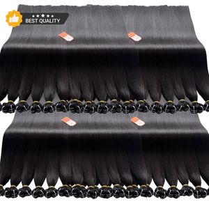 Disponible 20,22,24 pouces Double Dessiné Naturel Noir Droite Trame Bundle brut Vietnamien Cheveux Humains Prêt À Expédier - Product Image 6