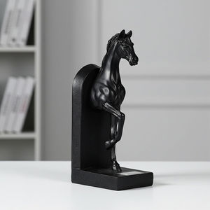 Handmade Spirit Untamed Stallion Bookends Majestic Horse <b>Decorative</b> <b>Book</b> Holder Set for Bookshelf <b>Decoration</b> - Product Image 3