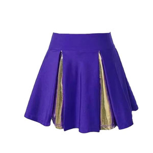 ชุดผ้าโพลีเอสเตอร์คุณภาพมาตรฐาน เสื้อครอปแขนกุดพร้อมกระโปรงจีบเข้าชุด ชุดเต้นรำ ชุดเชียร์ลีดเดอร์ - Product Image 6