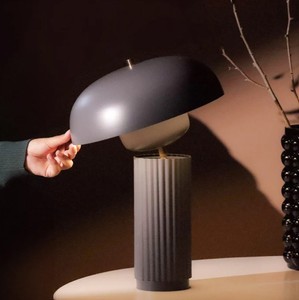 Modern Farmhouse Dome <b>Table</b> Lamp Ribbed | Simple Design Bedside Lamp | E27/B22 | Contemporary Home Decor <b>Lighting</b> for Hotel Use - Product Image 2